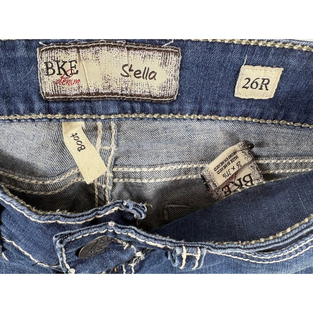 Buckle BKE Stella Slim Bootcut Jeans Womens 26 Blue Denim Low Rise Medium Wash - Picture 4 of 7
